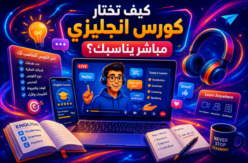 كيف تختار كورس انجليزي مباشر يناسبك؟