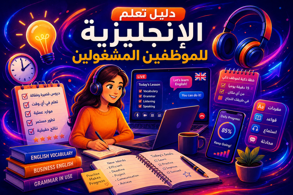 دليل تعلم الإنجليزية للموظفين المشغولين