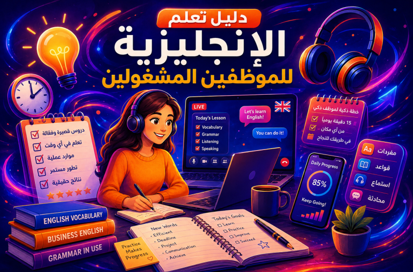 دليل تعلم الإنجليزية للموظفين المشغولين