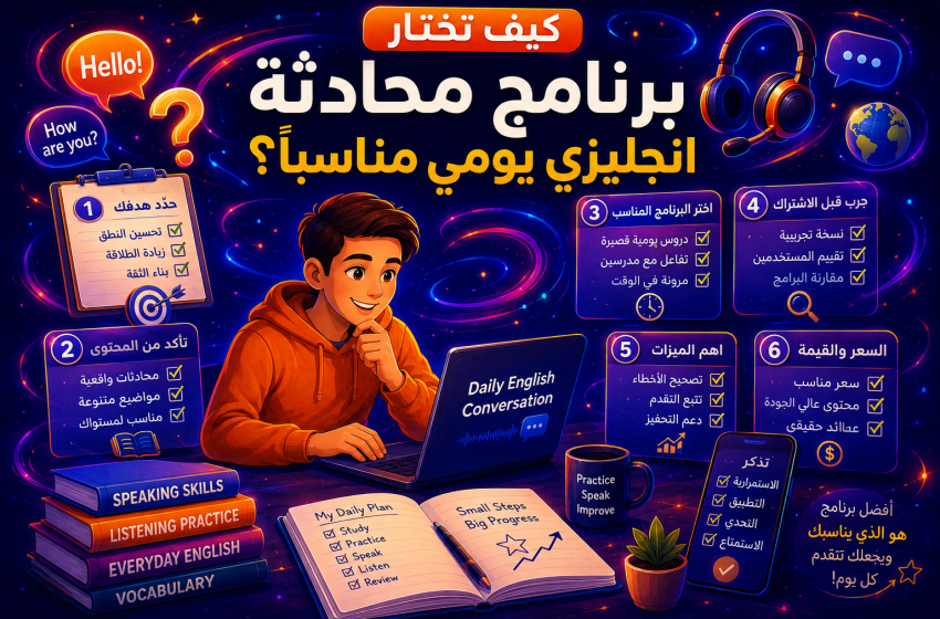 كيف تختار برنامج محادثة انجليزي يومي مناسبًا؟