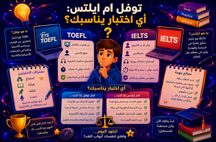 توفل ام ايلتس: أي اختبار يناسبك؟