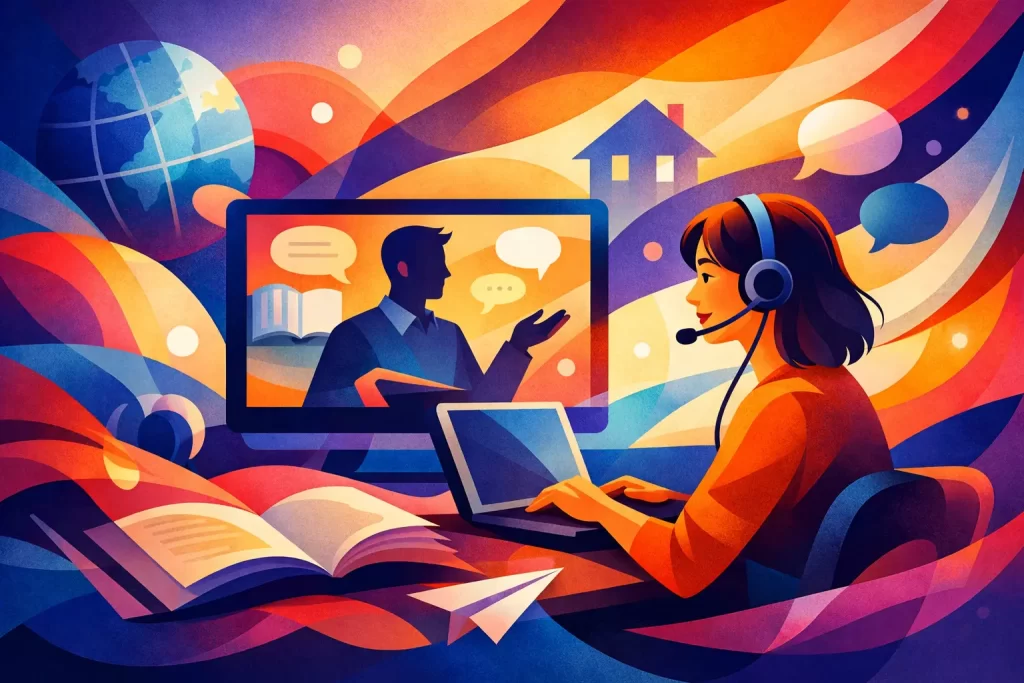 تعلم الانجليزية من المنزل مع معلم بفعالية